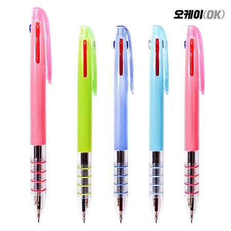 오케이 4링 칼라 니들 3색 볼펜 // 고품질을 낮은 가격 #2