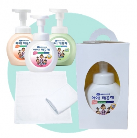아이깨끗해 핸드워시1P + 핸드타울1P 화이트손잡이 선물세트 #3