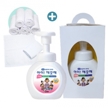 아이깨끗해 핸드워시1P 레몬향 + 핸드타울1P 화이트손잡이 선물세트 #3