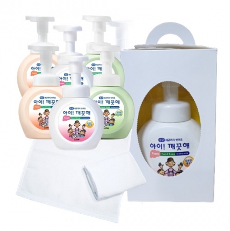 아이깨끗해 세정 핸드워시 핸드타울 세트 화이트손잡이 선물포장 #2