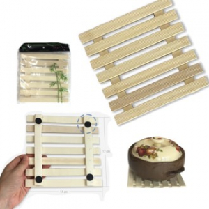 [사각 대나무 냄비받침대] 개별 opp포장 / 인쇄가능