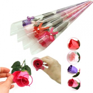 [장미 비누꽃-OPP포장] 한송이 장미 / 비누꽃 / 마음의 선물