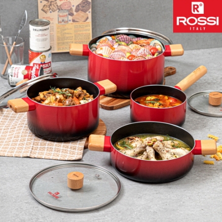 [로시] IH 투톤레드 냄비 2종/3종 1세트 #2