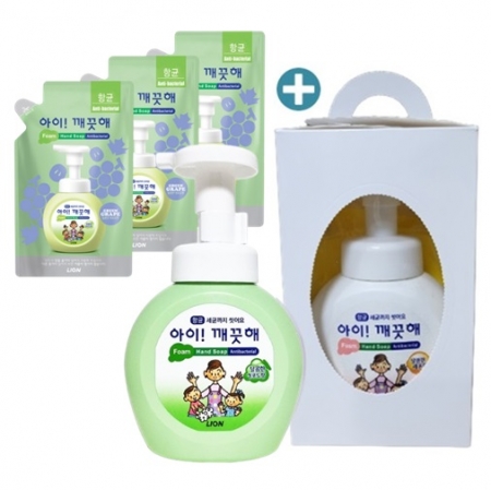 아이깨끗해 핸드워시1P 청포도향 + 리필200ml 1P 화이트손잡이 선물세트 #2