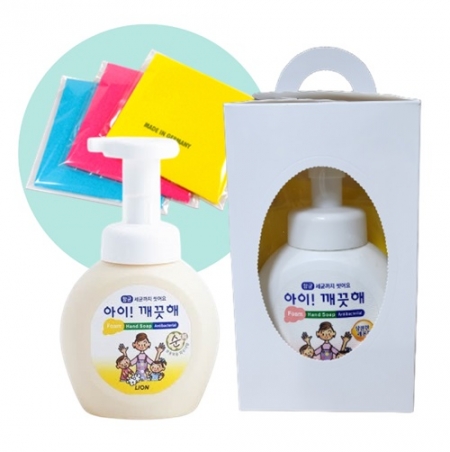 아이깨끗해 핸드워시1P 파우더향 + 독일행주1P 화이트손잡이 선물세트 #2