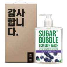 슈가버블 주방세제 블루베리 470ml 1P 손잡이케이스