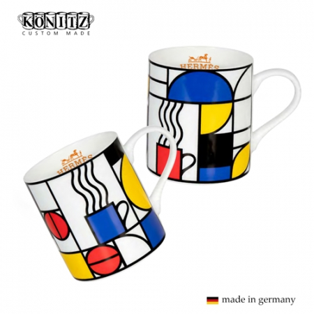 독일 코니츠 머그컵 인쇄 몬드리안 커피와 차 머그 2종 #2