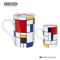 독일 코니츠 머그컵 인쇄 몬드리안 머그 4종
