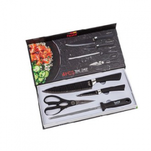 [보랄] 더쉐프 칼 세트4종 칼갈이 주방가위