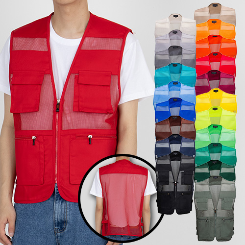 작업 망사 조끼, 남자 여자 단체 행사 조끼 #4