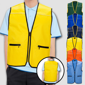스텝 안내 반사 앞뒤 라인 조끼, 남자 여자