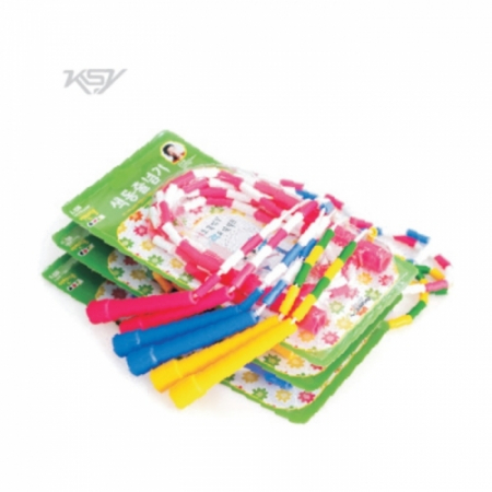 김수열) 어린이색동 줄넘기 K-320 (노랑, 핑크, 파랑) #2