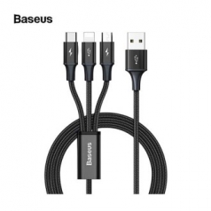 베이스어스 래피드 시리즈 USB to 3in1 케이블 1.2m (블랙)