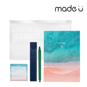 에브리데이 웰컴키트 제작노트형 B 타입 노트 / 볼펜 / 포스트잇 / 자 / 항균파우치