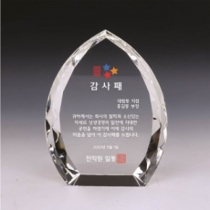 [트라포] 크리스탈 상패 감사패 TR40 다리미 공로패 통상패