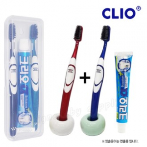 커플 클리오 퍼펙션+크리오 치약 칫솔 치약 세트