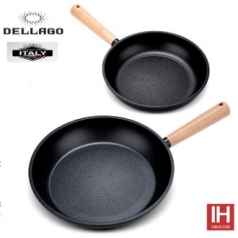 [DELLAGO] 델라고 쿠치나 오일로드 IH 우드 후라이팬 2종A 세트 [후라이팬 24CM +후라이팬 28CM]