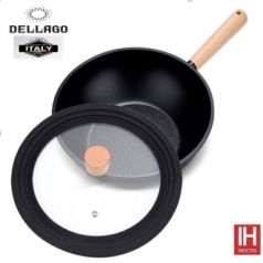 [DELLAGO] 델라고 쿠치나 오일로드 IH 우드 궁중팬 28cm+원형 멀티 커버