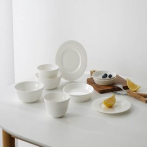 [한국도자기] 모노 화이트 홈세트 10P