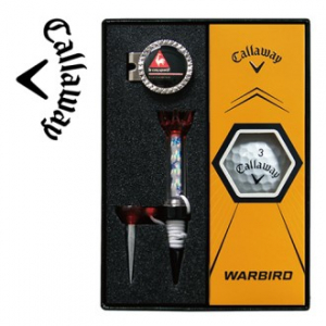 캘러웨이 워버드 골프볼+볼마커 (실버) +자석클럽 (실버) + 자석티 세트