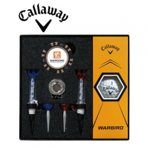 캘러웨이 워버드 골프볼+칩볼마커 (2) +좌석클립+ 자석티 (2) 세트