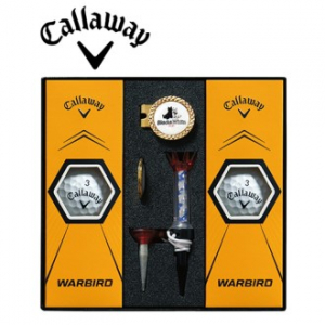 캘러웨이 워버드 골프볼 6구+볼마커 (골드2) +자석클럽 (실버) + 자석티 세트