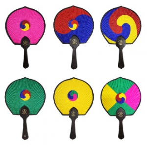 꼬마선 기성부채 (비단)