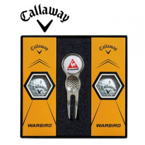 캘러웨이 워버드 골프볼 6구+그린보수기 볼마커 (실버) 세트