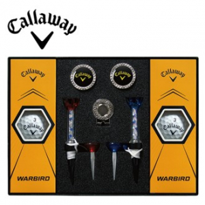 캘러웨이 워버드 골프볼 6구+볼마커 (실버 2) +자석클립 (실버) + 자석티 (2) 세트