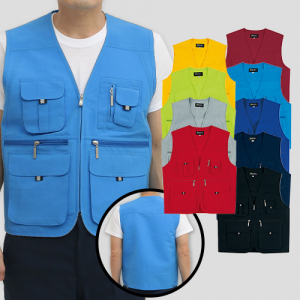 엣지 포켓 스텝 조끼, 남자 여자 단체 행사 조끼