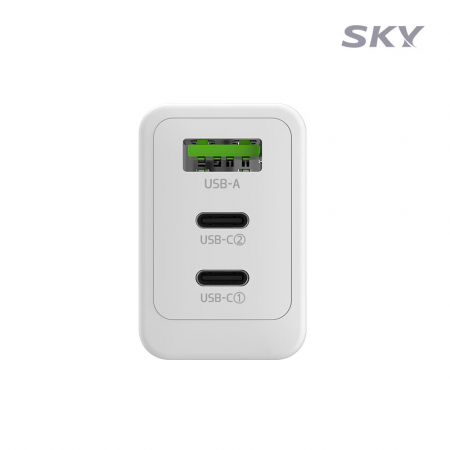 스카이필 SKY-GaN65Y GaN 미니 3포트 멀티 초고속충전기 65W #3