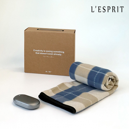 레스쁘리 스페셜 2P 세트 K (무릎담요 + 컬러 핸드 워머) #2