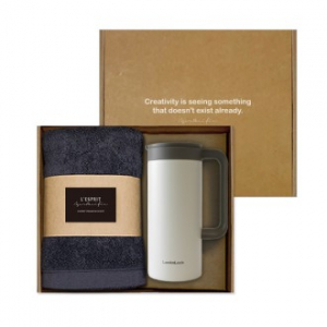 레스쁘리 스페셜 2P 세트 N, 프리미엄 타올 + 머그컵 락앤락 테이블