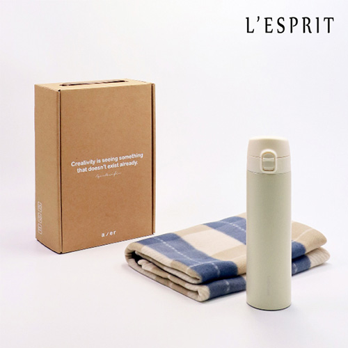 레스쁘리 고급 텀블러 세트 I (무릎담요 + 텀블러 (락앤락 슬림핏 원터치)) #2