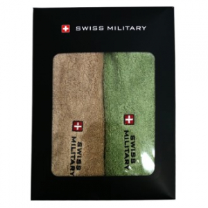 스위스밀리터리 180g 코마사 수건, 면사 타올 2P