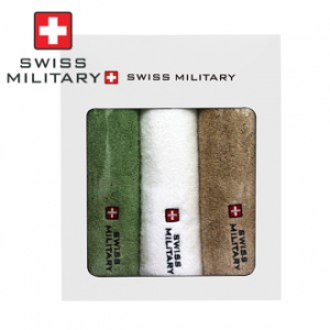 스위스밀리터리 180g 코마사 수건, 면사 타올 3P