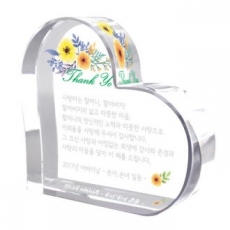 KC437 모던오피스 심플 리틀 하트 크리스탈 상패 2