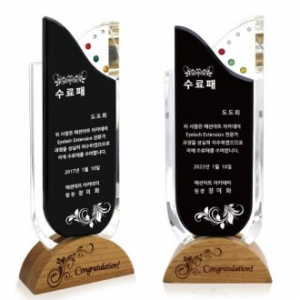 KC416 모던오피스 고급 블랙& 화이트 크리스탈 트로피 4