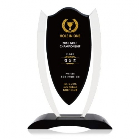 KC415 모던오피스 고급 블랙&화이트 크리스탈 트로피 3 #2