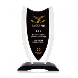 KC414 모던오피스 고급 블랙& 화이트 크리스탈 트로피 2