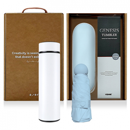 레스쁘리 고급 세트 PPP (마카롱 우산 + 제네시스 텀블러 500ml) #2