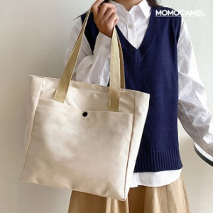 모모카멜 데일리 숄더 에코백 30cm * 30cm * 9cm (HE07)