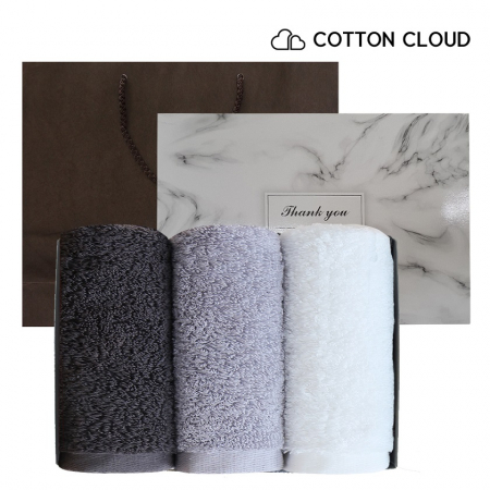 코튼클라우드 호텔 수건 40수 220g 3P 선물세트 (쇼핑백, 박스 포장) #2