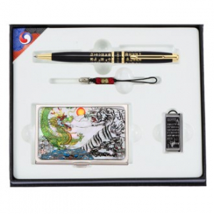 훈민정음 볼펜+용호도 자개 명함케이스+훈민정음 자개 USB 3종