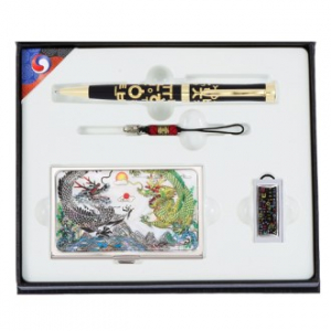 한글볼펜+쌍용도 자개 명함+한글 자개 USB 3종