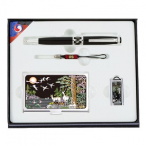 자개 프리엄 볼펜+십장생 자개 명함케이스+자개 USB 3종