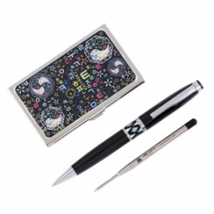 자개 프리미엄 볼펜+리필심+한글 태극 자개 명함 3종