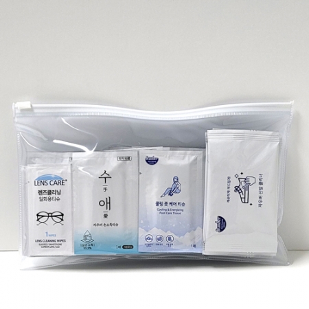 더구디스 휴대용 크리너 4종 지퍼백세트(액정크리너,손소독티슈,신발크리너,풋케어티슈) #2