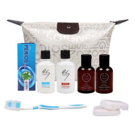 해피 여행용세트 6종 [파우치, 치약, 칫솔, 바디워시, 로션, 비누]_702 #4