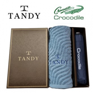 탠디 뉴웨이브 타올 + 크로커다일 바이어스 수동 우산 세트 18번